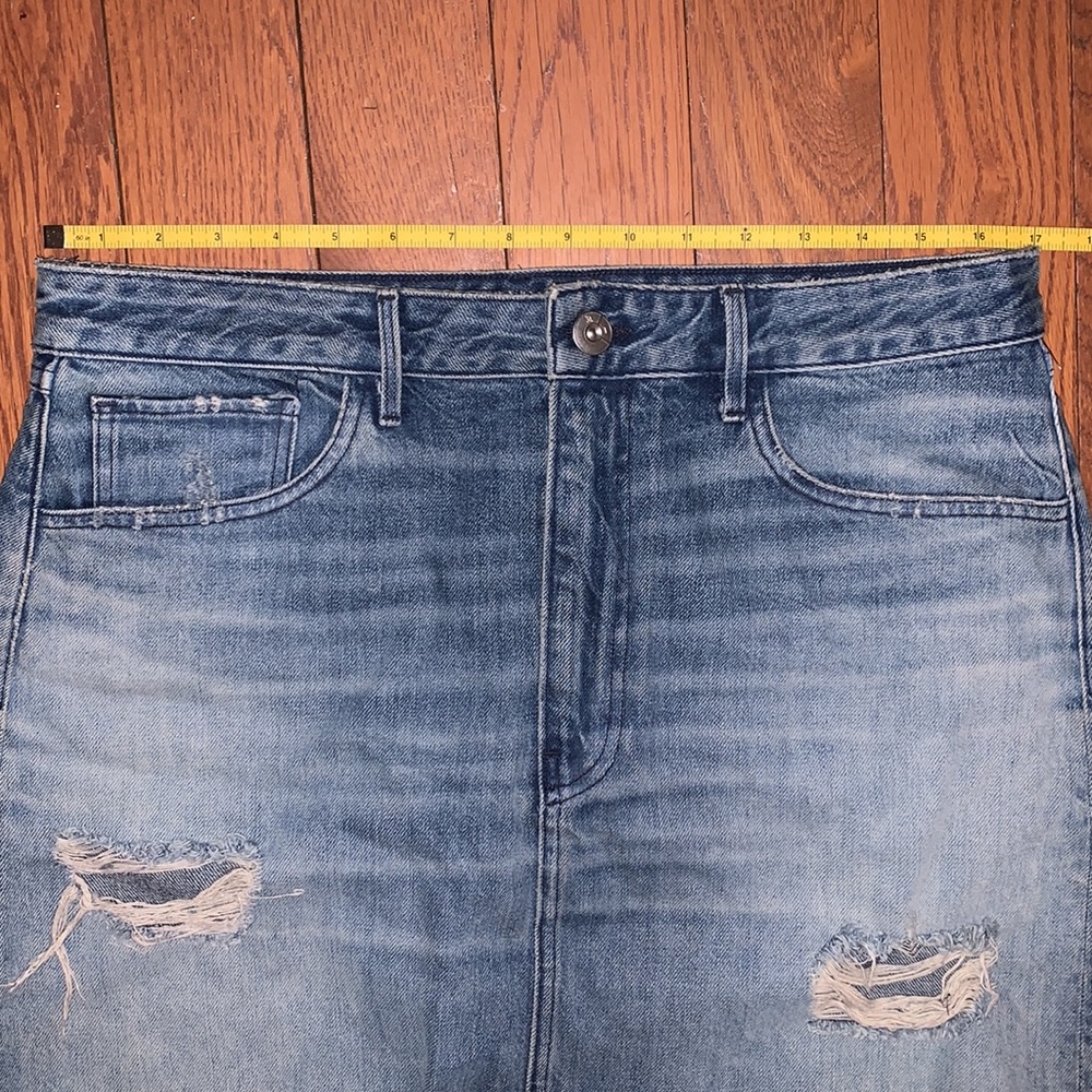 3x1 Made Here Celine denim vintage mini skirt sz30 - Picture 6 of 11